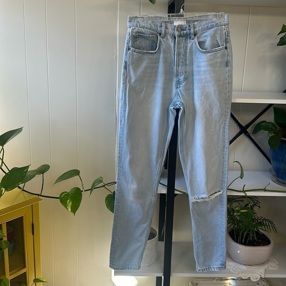 Boyish The Billy High Rise Skinny Jeans Light Wash Sunrise Rigid Denim Size 26 - Picture 2 of 16